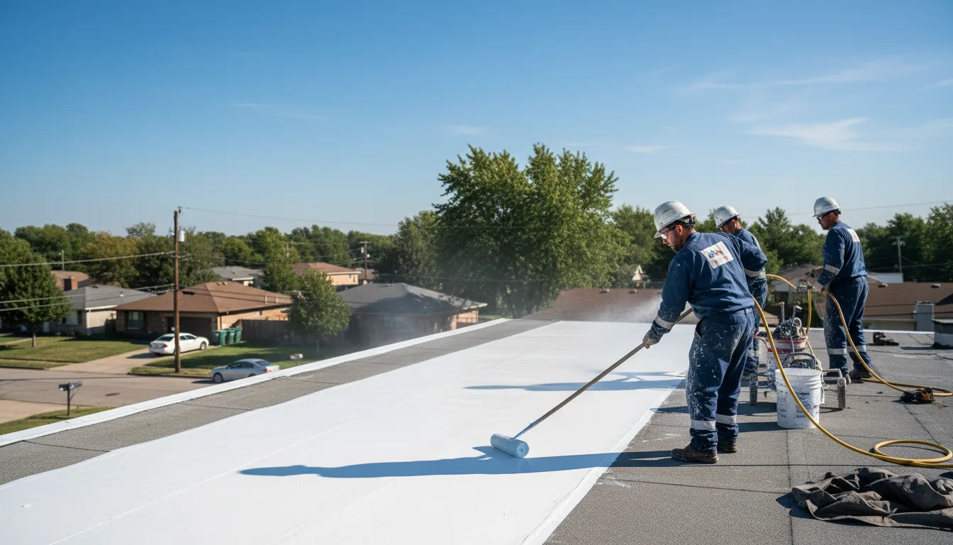 Commercial roof coating in Hettick, IL near me